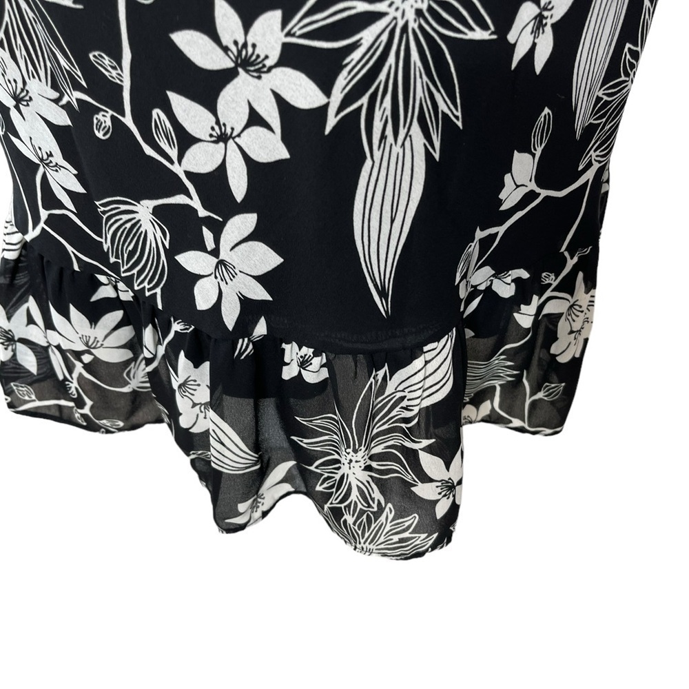 Y2K Alyn Paige Black & White Floral Halter Dress | Made in USA | M (11/12) - Picture 7 of 10